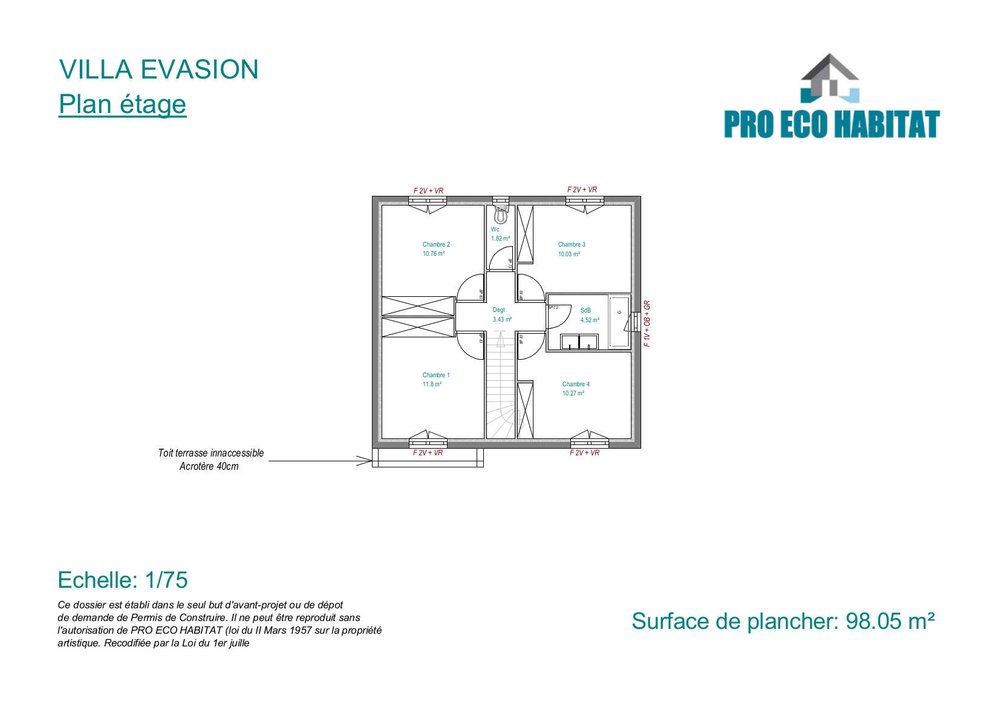 Plan Construction Maison Étage Perpignan • Pro Eco Habitat